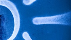 Textures blue wall graffiti