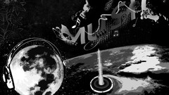 Textures Music black and white moon luna outer space musica 