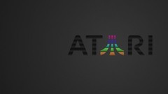 Textures Typography logos minimalistic atari Simple Background
