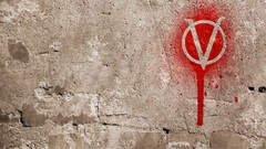 Textures V for Vendetta fan art spray paint