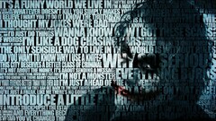The Dark Knight Heath Ledger Movies quote joker Batman cyan