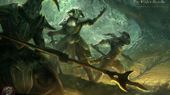 the elder scrolls online fantasy art forest fantasy weapon