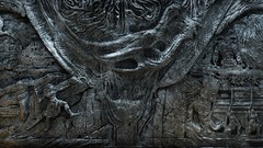 The elder scrolls v skyrim bas-relief dovahkiin alduin