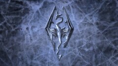 the elder scrolls v skyrim logo video games artwork PC gaming