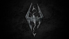 the elder scrolls v skyrim video games dark dragon RPG logo