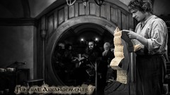 The Hobbit Bilbo Baggins grayscale Bag End Thorin Oakenshield