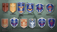 the legend of zelda shield video games infographics