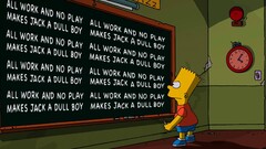 The Simpsons Bart Simpson chalkboard cartoon humor The Shining