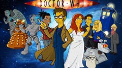 The Simpsons Doctor Who tardis daleks crossovers Tenth Doctor 