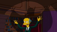 The Simpsons evil shadow TV cartoon Montgomery Burns TV series