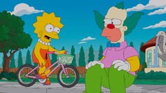 The Simpsons Lisa Simpson clowns TV series cartoon bicycle