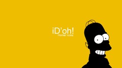 The Simpsons minimalistic Homer Simpson Simple Background