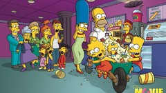 The Simpsons movie theater Homer Simpson Bart Simpson Lisa 