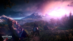 the witcher 3 wild hunt geralt of rivia sunset video games RPG