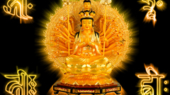 Thousand armed avalokitesvara hrih