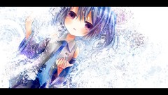 Tie anime girls hatsune miku vocaloid twintails