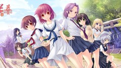 Tie anime girls school uniforms Miyanaga Saki Miyanaga Teru 