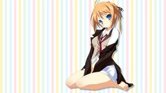 Tie blush anime girls blue eyes mayo chiki Konoe Subaru