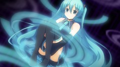 Tie long hair anime girls hatsune miku vocaloid twintails aqua 