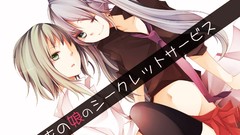 Tie navel shirts skirts blue hair smiling long hair blue eyes 