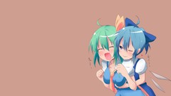 Tie pink background blue hair blue eyes closed eyes short hair 