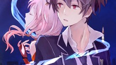 Tie pink hair anime girls guilty crown yuzuriha inori Ouma Shu