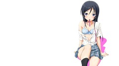 Tie Ribbons skirts blush anime girls blue eyes school uniforms 