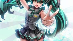 Tie Ribbons stockings tattoos skirts long hair anime girls 