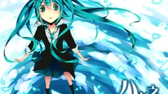 Tie shirts skirts long hair anime girls hatsune miku vocaloid 
