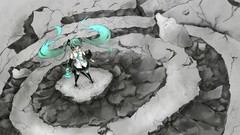 Tie skirts long hair anime girls hatsune miku vocaloid 