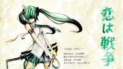 Tie Typography Swords angry bandages hatsune miku vocaloid 