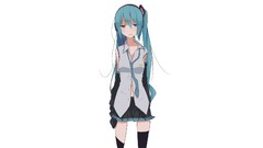Tie white background skirts anime girls hatsune miku vocaloid 