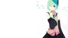 Tie white background skirts smiling anime girls hatsune miku 