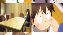 Tile Anime pink hair anime girls brunettes accel world black 