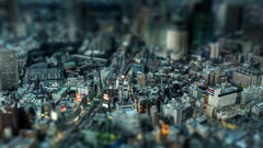 tilt-shift cityscape photography City Japan Tokyo Asia