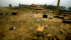 Tilt-shift M1A1 Abrams MBT