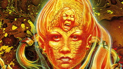 Time face Art psychedelic high flaming Resolution