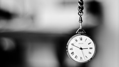 Time monochrome pocket watch