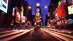 Times Square cityscapes long exposure