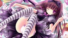 Tinkle illustrations striped legwear