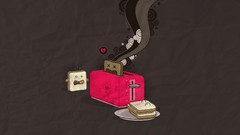 Toaster toast minimalistic artwork