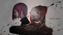Tokyo Ghoul Kaneki Ken Kirishima Touka Anime red eyes anime boys