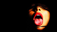 Tongue black background