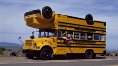 Topsy turvy bus train