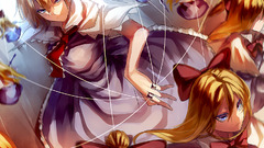 touhou alice margatroid Anime anime girls rings Women blonde