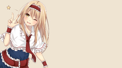 touhou Anime anime girls blonde yellow eyes tie