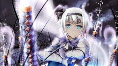 Touhou aqua eyes white