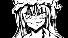 Touhou black white long