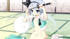 Touhou blue eyes Katana