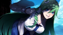 Touhou blue eyes miko